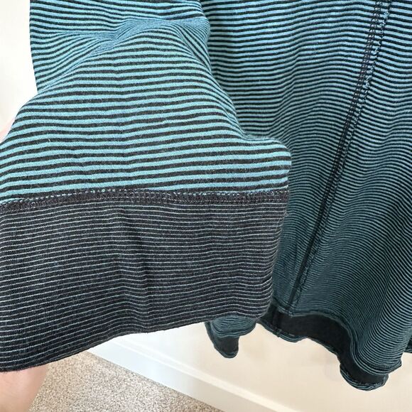 Habitat Top Women Small Blue Striped Comfy Knit 3/4 Sleeve Tunic Lagenlook Long - Picture 4 of 10